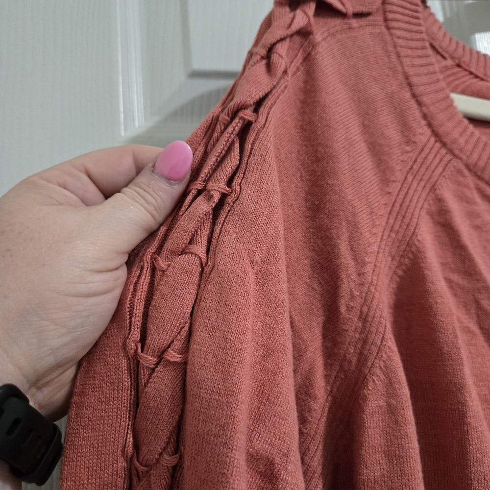 LC Lauren Conrad Warm Coral Sweater - Picture 3 of 9
